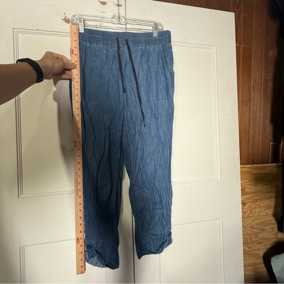 Talbots Lightweight Pull-on Drawstring Denim Pants Size Small - Picture 6 of 7